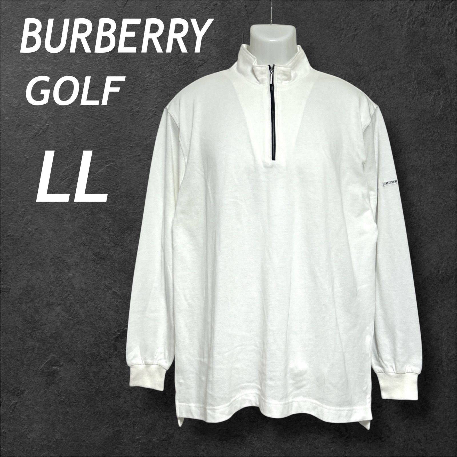 BURBERRY GOLF バーバリー ゴルフ ハーフ ジップ トップス LL 古着