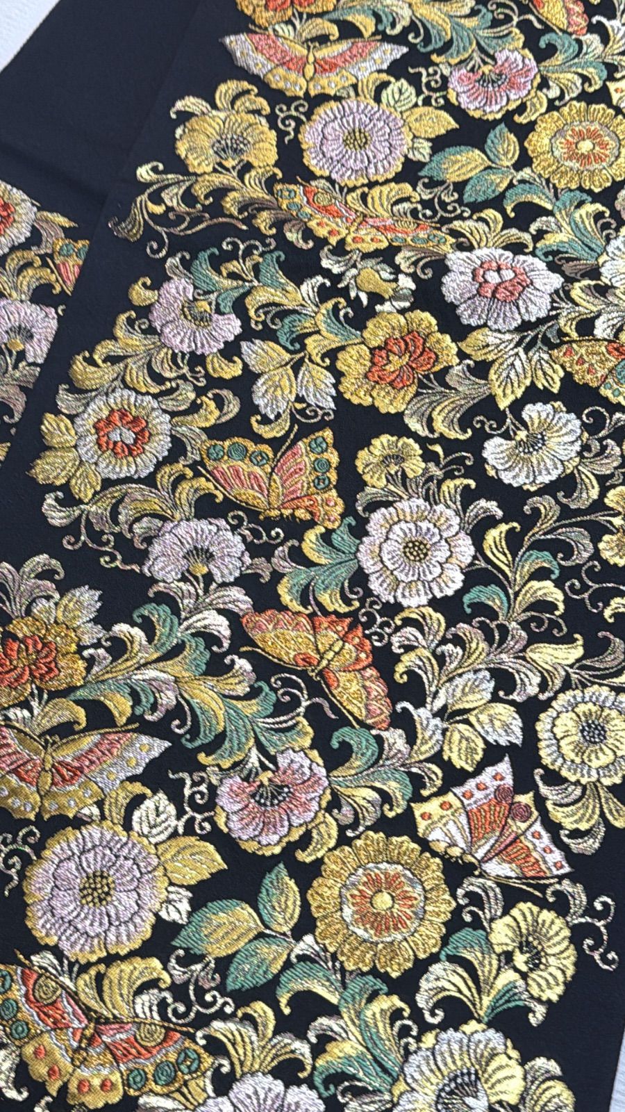 絲屋善創 袋帯 六通 黒 蝶 - メルカリ