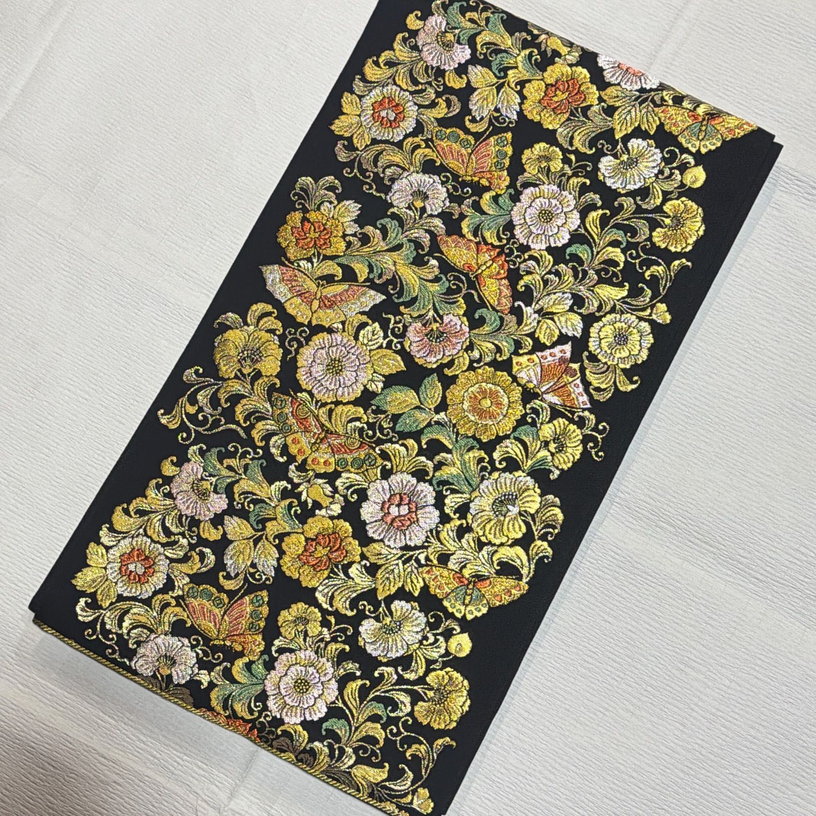 絲屋善創 袋帯 六通 黒 蝶 - メルカリ