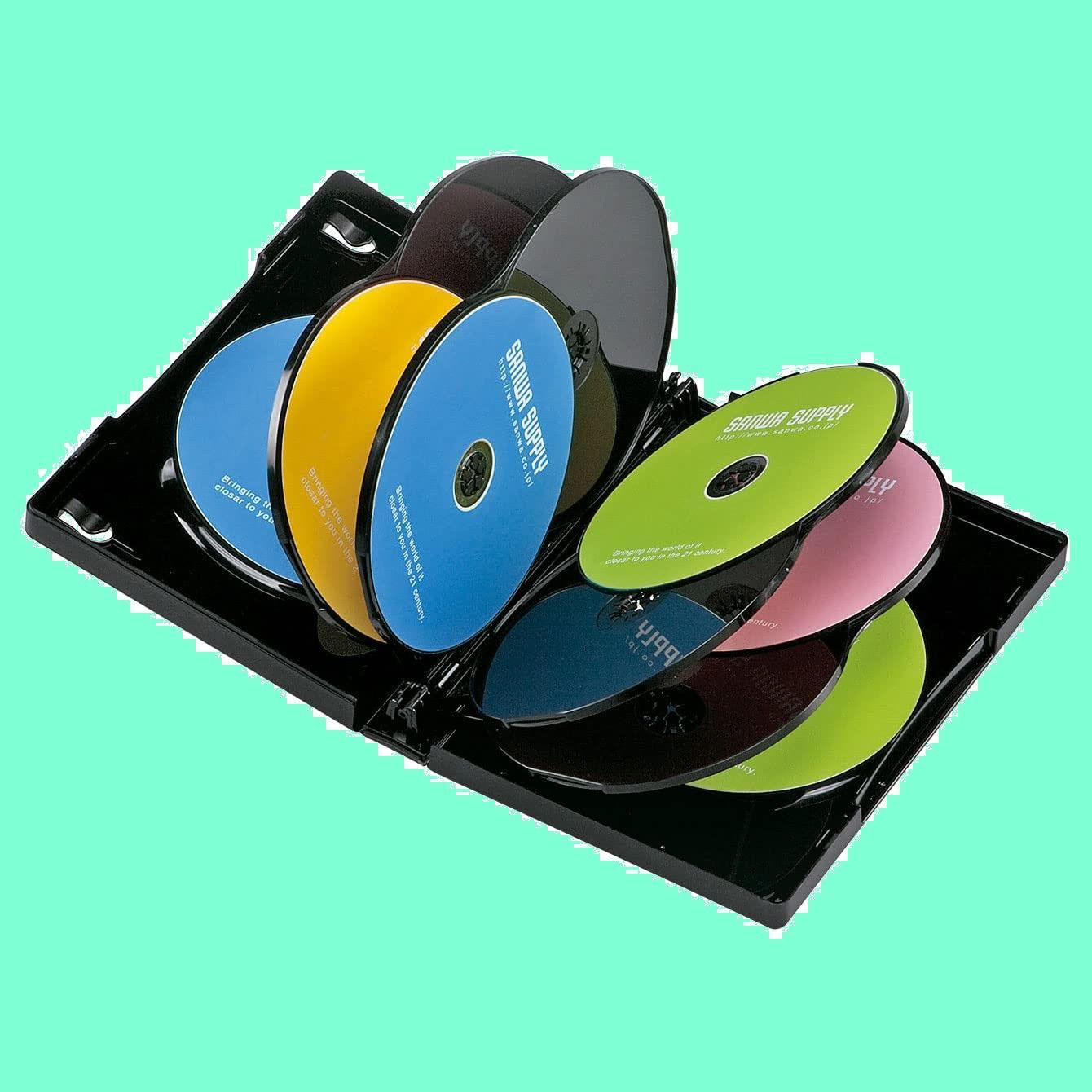 DVD-TW10-03BKN DVDトールケース(10枚収納・3枚セット・ブラック