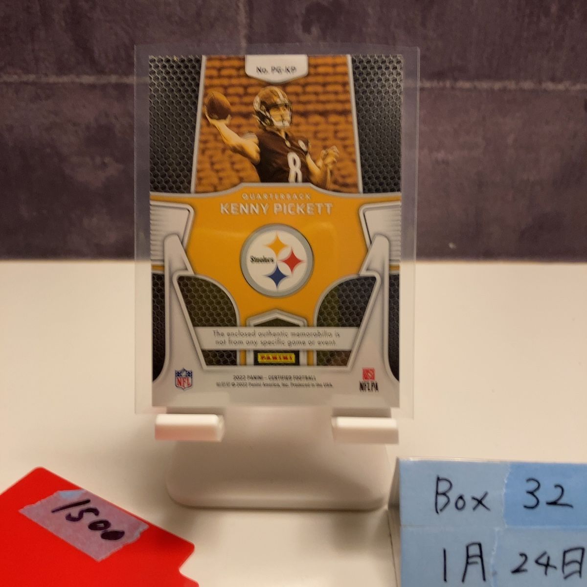 2022 Panini Kenny Pickett 085/149 Pittsburgh Steelers Certified