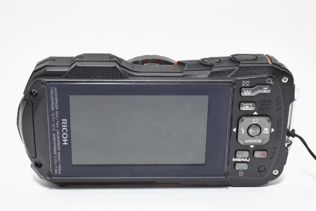 54】ショット数少 RICOH リコー WG-50 防水 耐衝撃 オレンジ デジタル