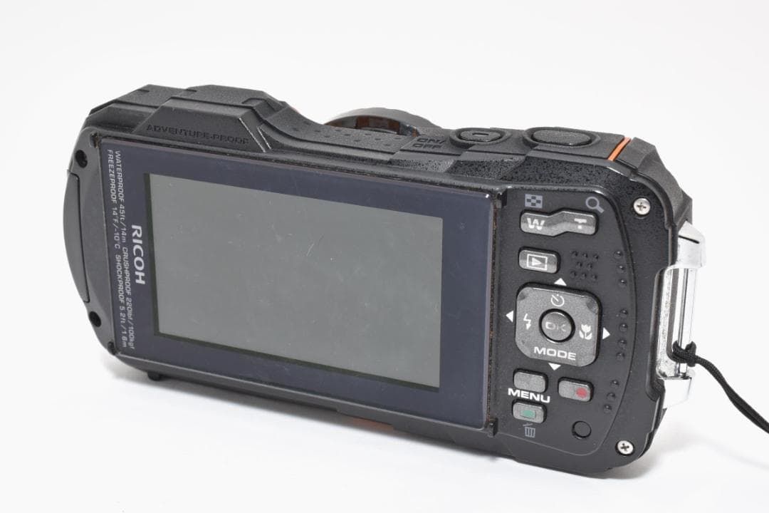 54】ショット数少 RICOH リコー WG-50 防水 耐衝撃 オレンジ デジタル