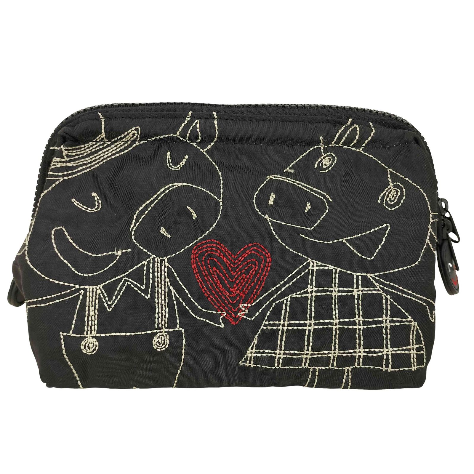 アルベロベロ OLLEBOREBLA オレボレブラ ブタさん ハート 刺繍 ジップ