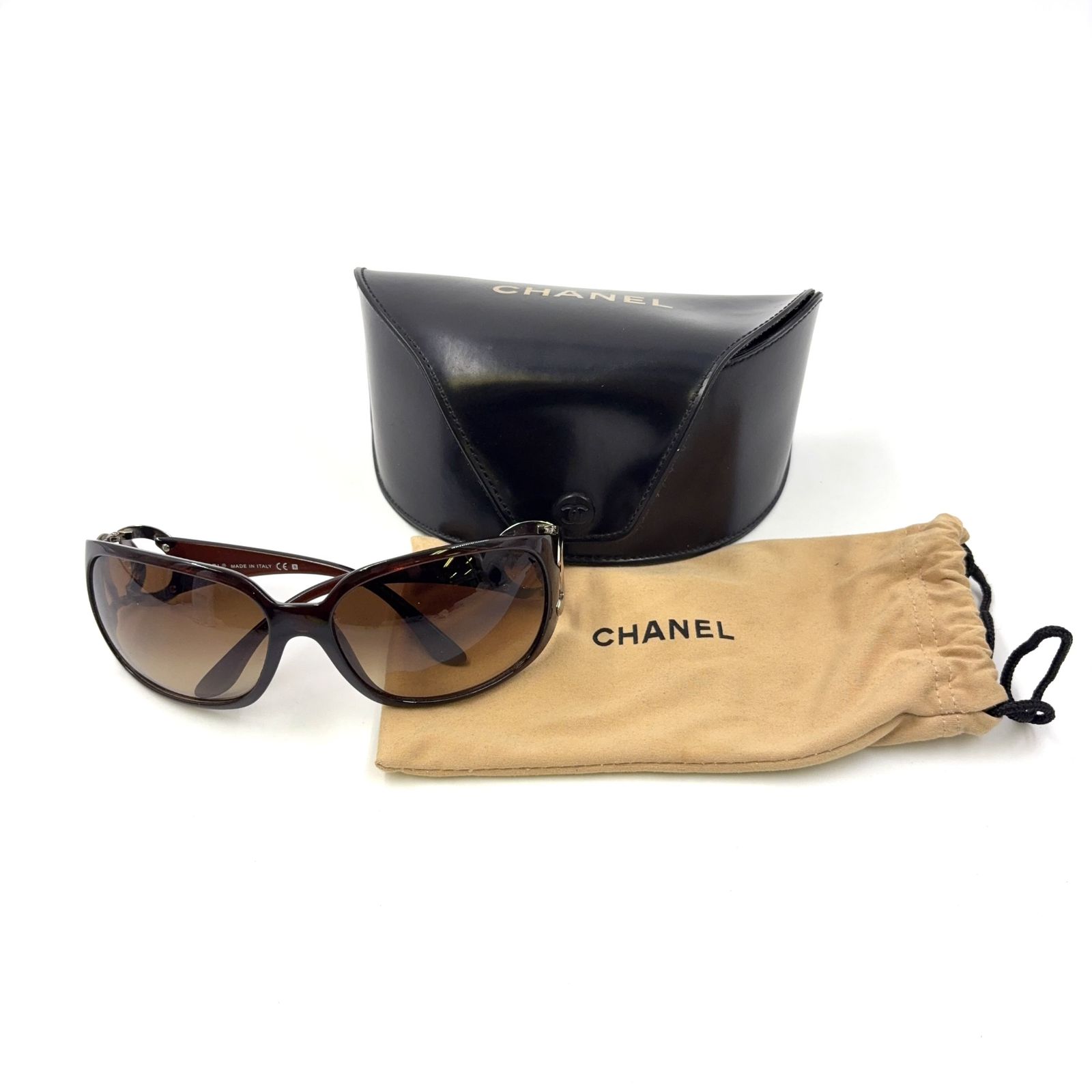 CHANEL ココマーク プラスチック ブラウン サングラス シルバー - メルカリ
