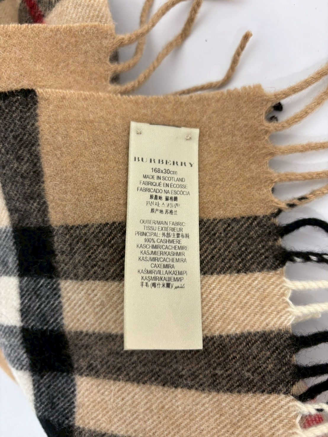 BURBERRY バーバリー カシミヤ100％ マフラー ノバチェック ハート柄