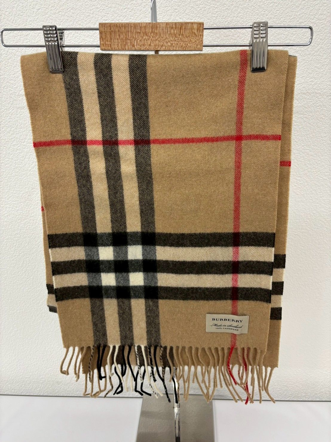 BURBERRY バーバリー カシミヤ100％ マフラー ノバチェック ハート柄