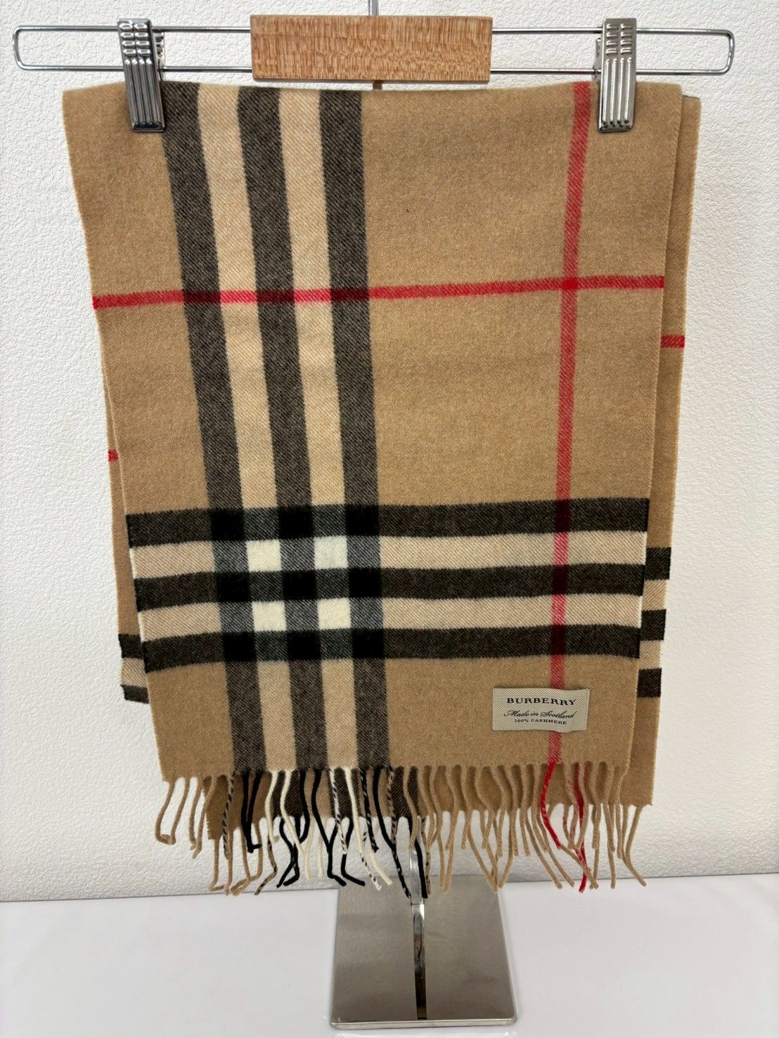 BURBERRY バーバリー カシミヤ100％ マフラー ノバチェック ハート柄