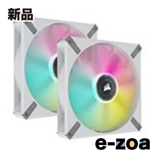 CORSAIR  コルセア PWMファン iCUE ML140 RGB ELITE White Frame with iCUE Lighting Node CORE Dual Pac CO-9050119-WW (2581074)
