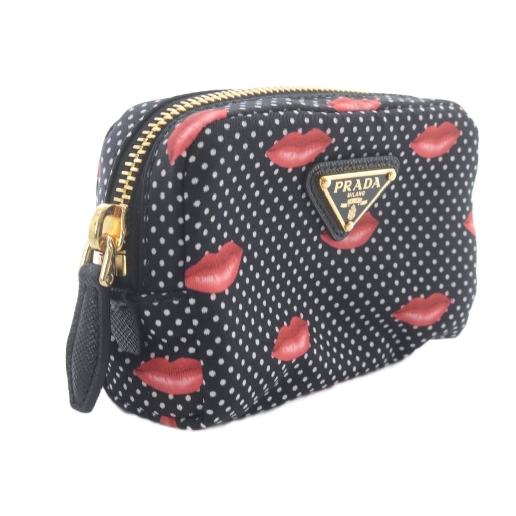 プラダ PRADA プリントRe-Nylon ポーチ 黒 ブラック 1ND339 - メルカリ