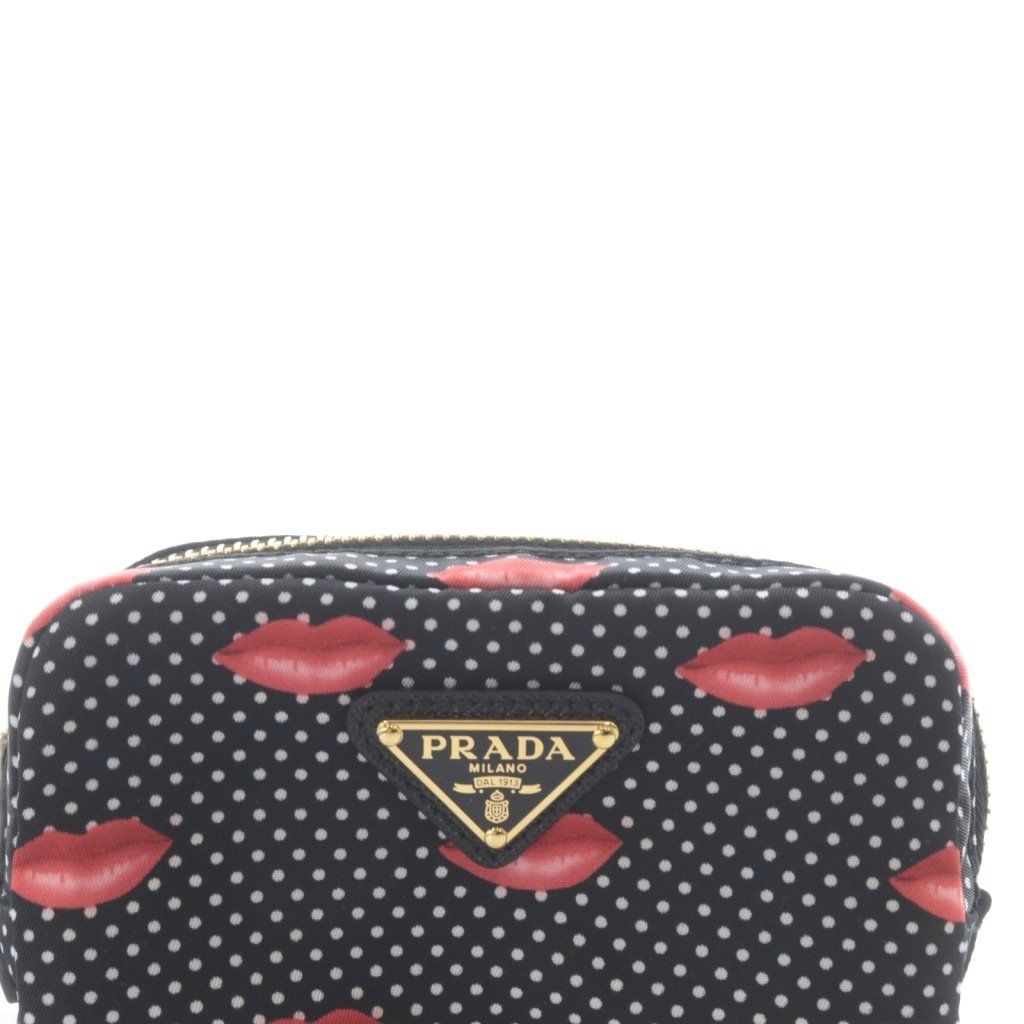 プラダ PRADA プリントRe-Nylon ポーチ 黒 ブラック 1ND339 - メルカリ