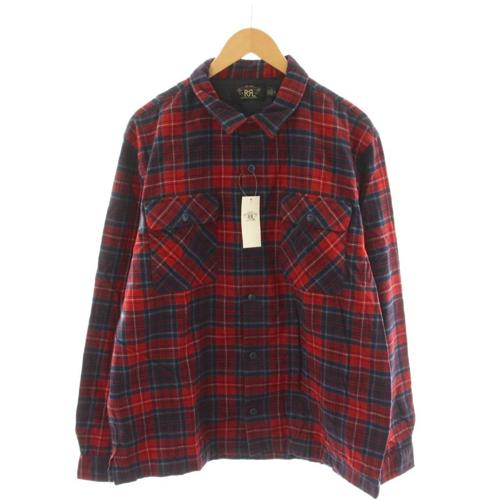 ダブルアールエル RRL ネルチェック 長袖 チェック柄 XL 赤 レッド