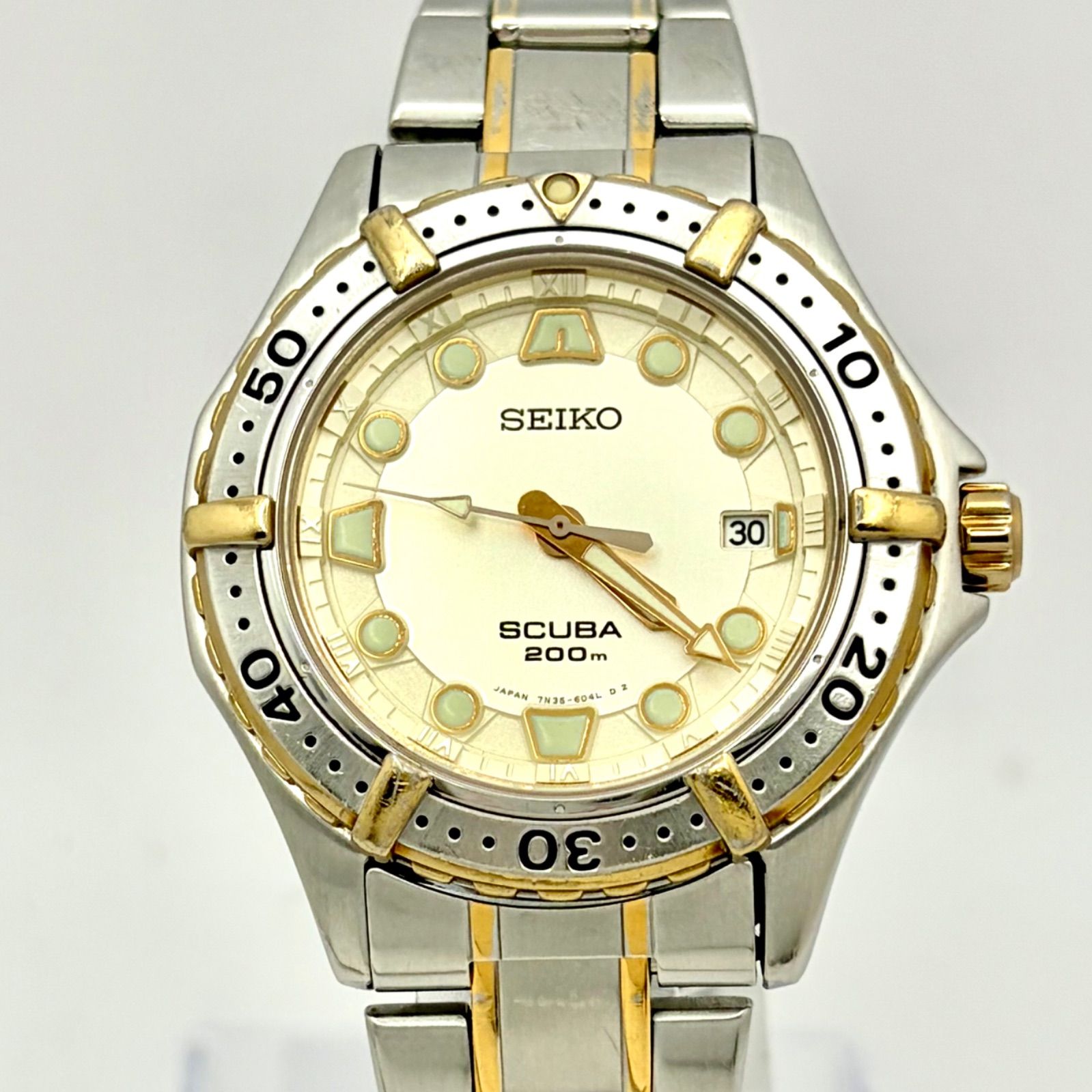 新品電池】SEIKO セイコー SUCUBA スキューバ 200M ダイバー メンズ 