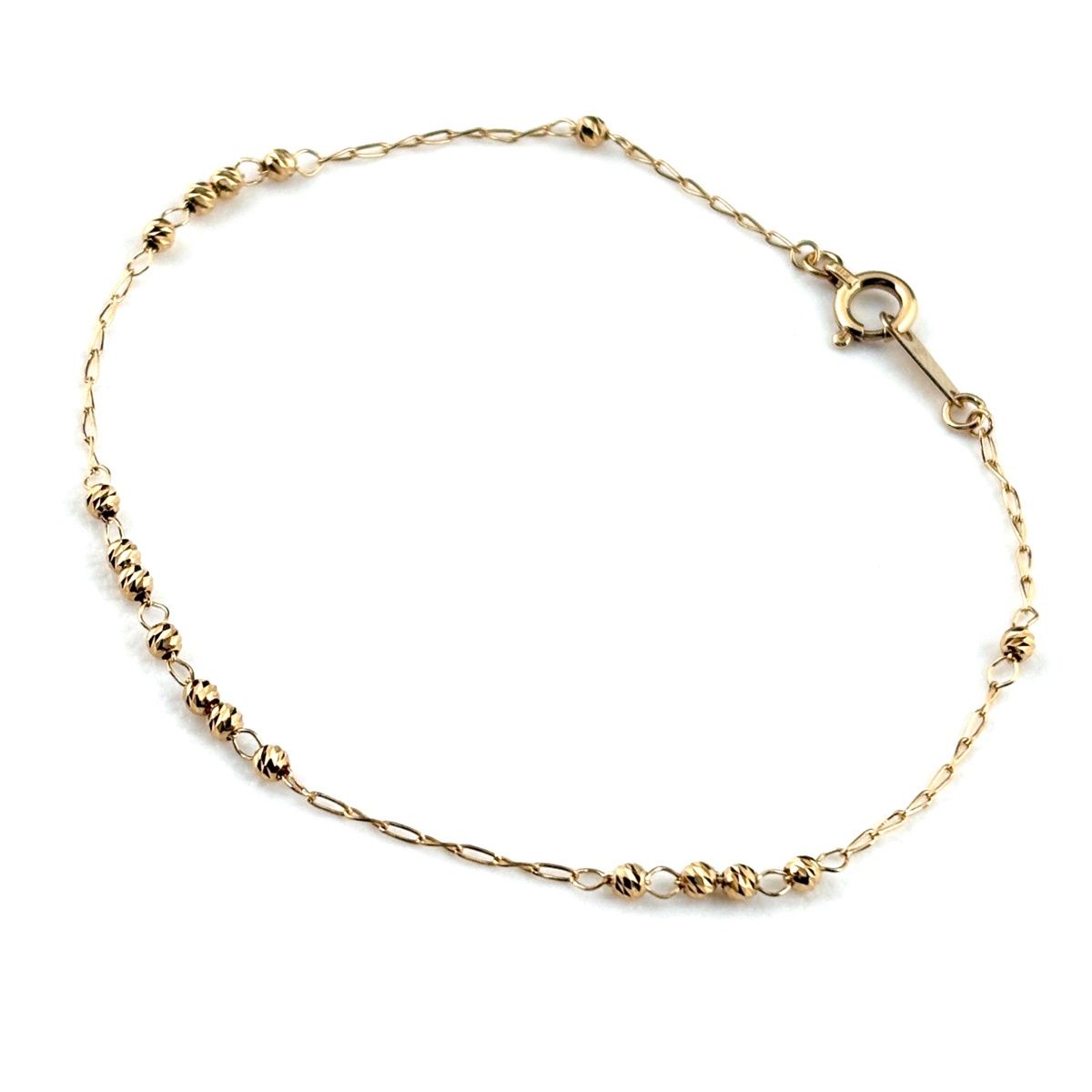 アガット agete デザインブレスレット YG イエローゴールド 腕輪