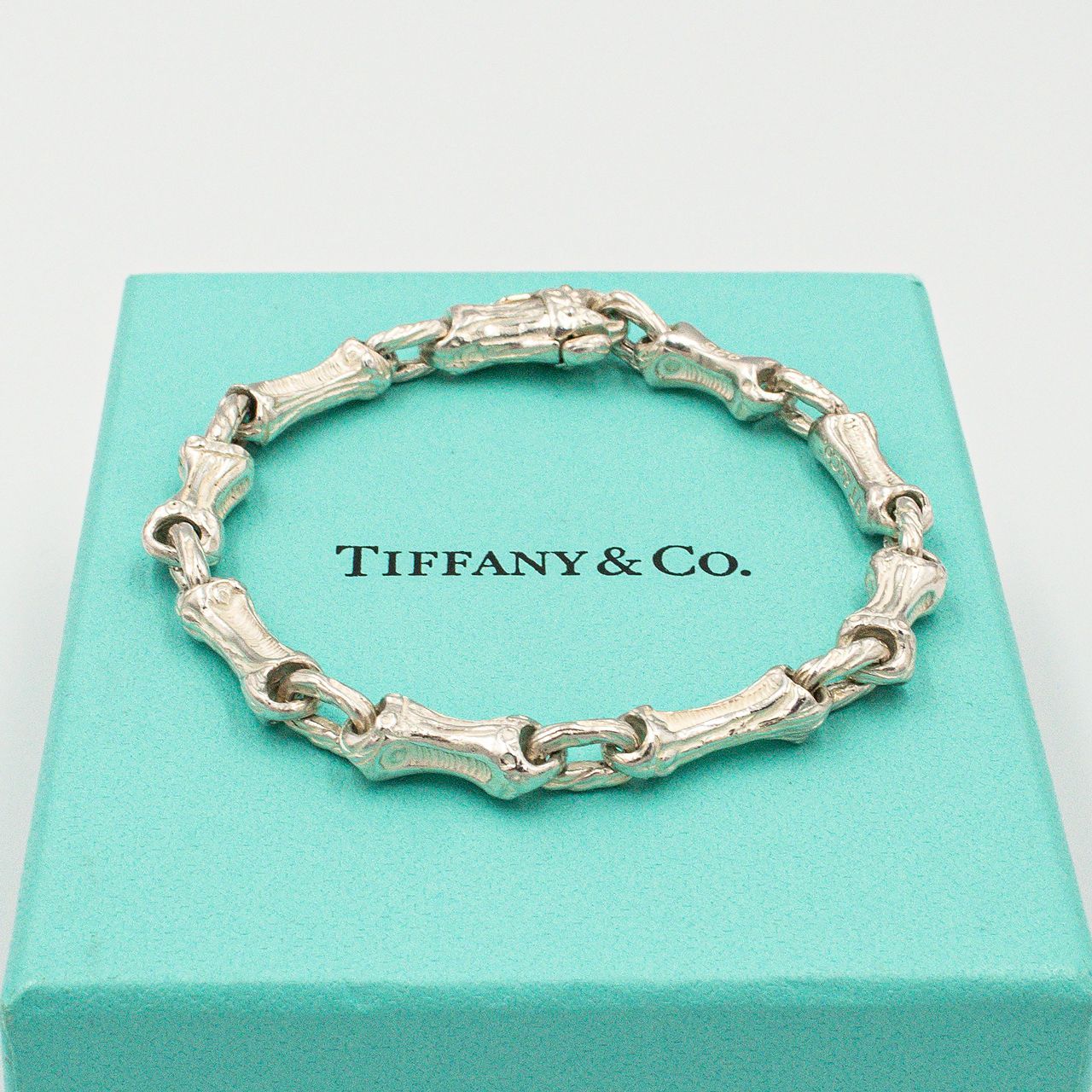 ヴィンテージ】 ティファニー バンブー チェーン ブレスレット 19.5cm