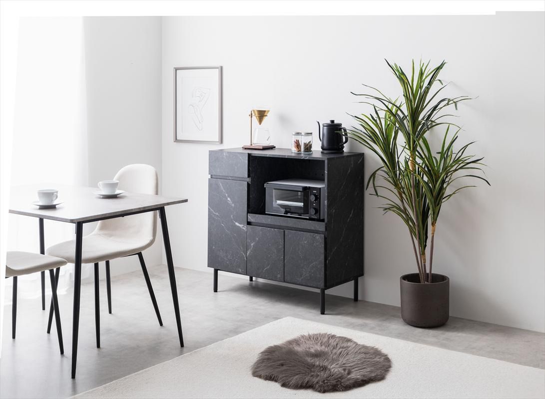 幅86cm】Ellis 大理石柄レンジ台 - メルカリ