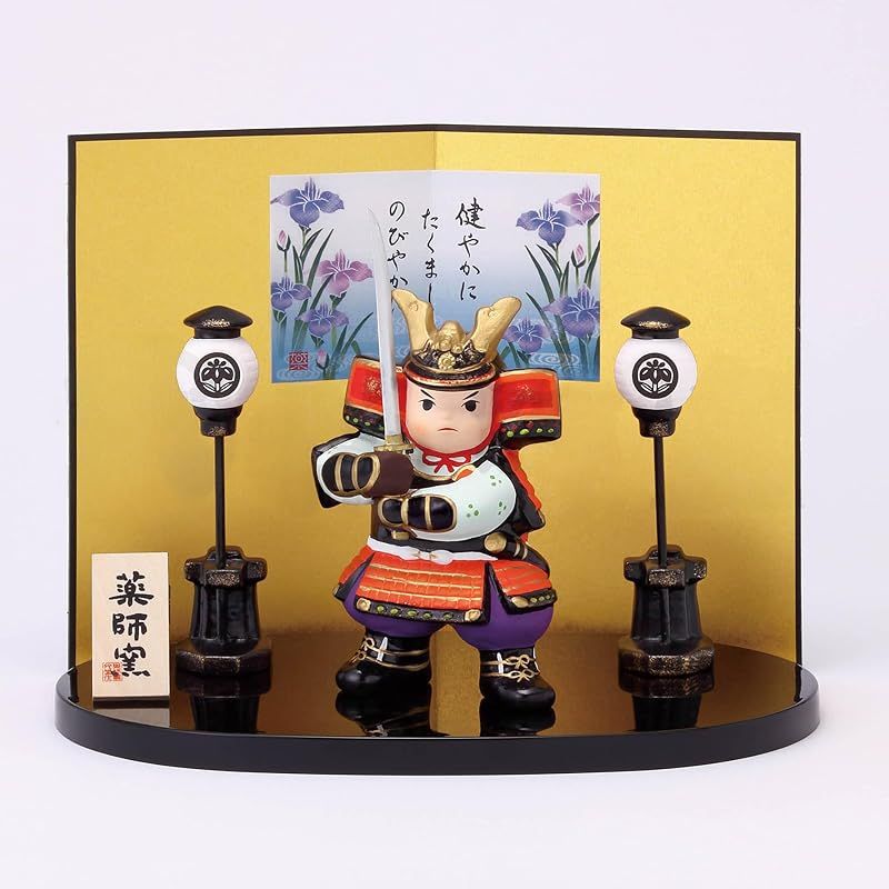 新品】 薬師窯 五月人形 端午の節句 錦彩 若武者飾り(太刀) - メルカリ