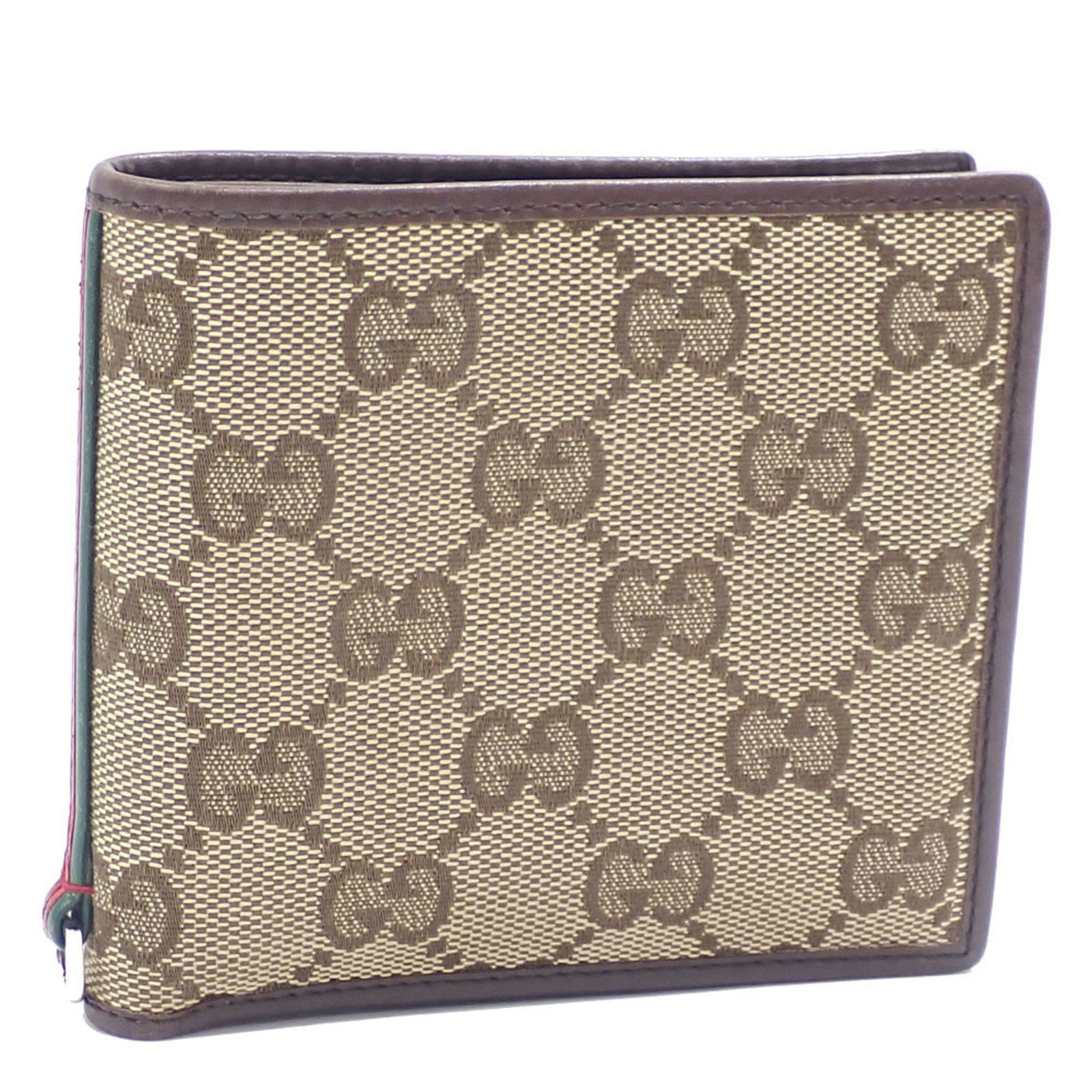 グッチ(Gucci) グッチ 二つ折り 財布 メンズ ブラウン 茶色 GG