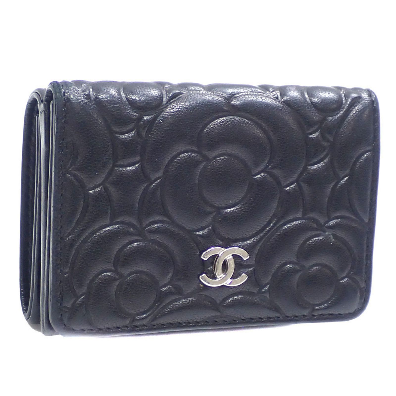 シャネル(Chanel) シャネル 三つ折り 財布 カメリア レディース 