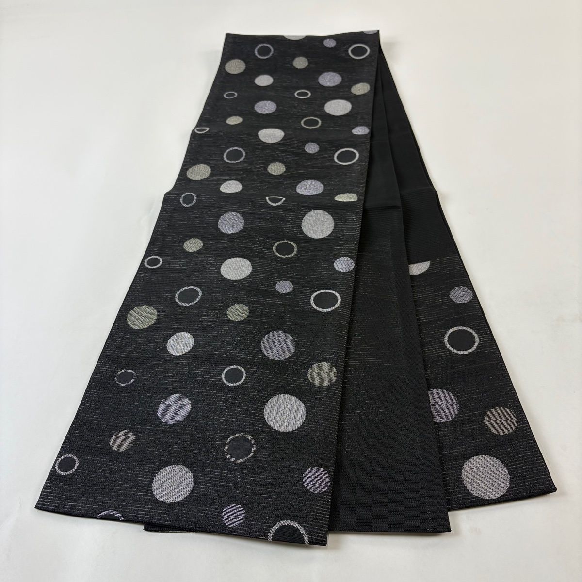 美品】 袋名古屋帯 名品 夏帯 絽 水玉 銀糸 黒 正絹 【中古】 - メルカリ