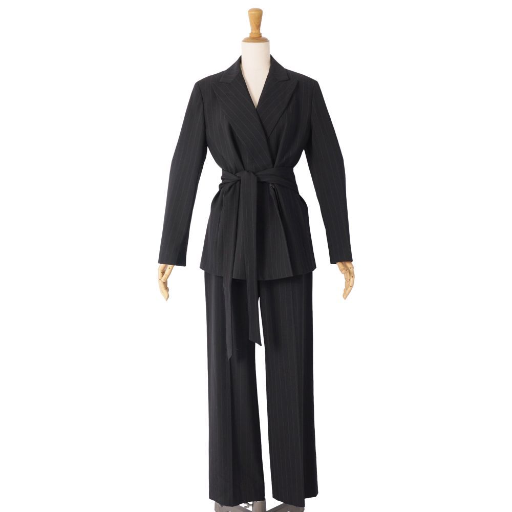 美品 マックスマーラ Max Mara セットアップ パンツスーツ ストライプ