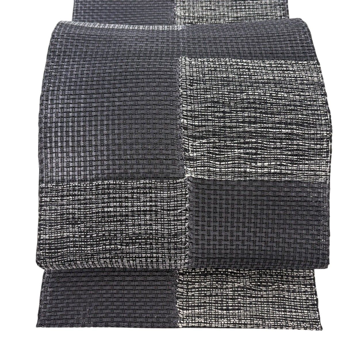 名古屋帯 秀品 夏帯 松葉仕立て 八寸名古屋帯 トンネル仕立て 市松