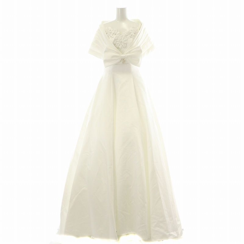 ノーブランド ウェディングドレス フラワー装飾 Aライン ベルライン