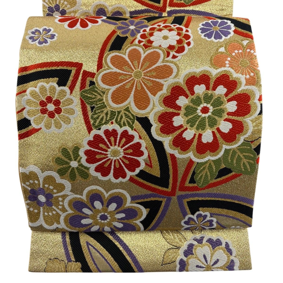 美品】 袋帯 秀品 草花 金糸 箔 金色 六通 正絹 【中古】 - メルカリ