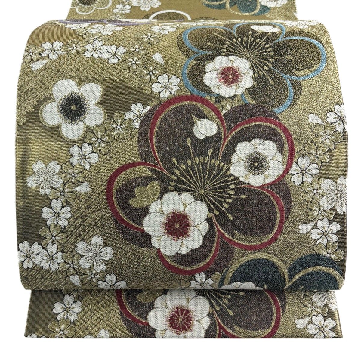 美品】 袋帯 秀品 梅 桜 金糸 箔 金色 六通 正絹 【中古】 - メルカリ