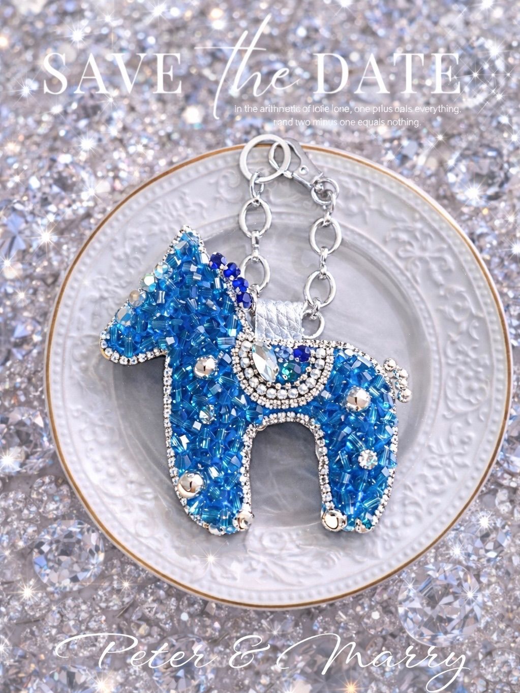 New☆【ハワイアンカラー•ᴗ•✿BLUE】 お馬さんハンドメイドバッグ