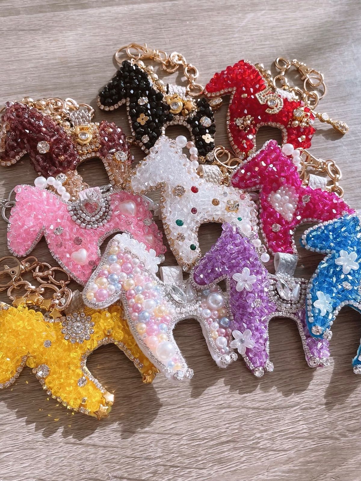 New☆【マルチカラー•ᴗ•✿Rainbow】 お馬さんハンドメイドバッグ