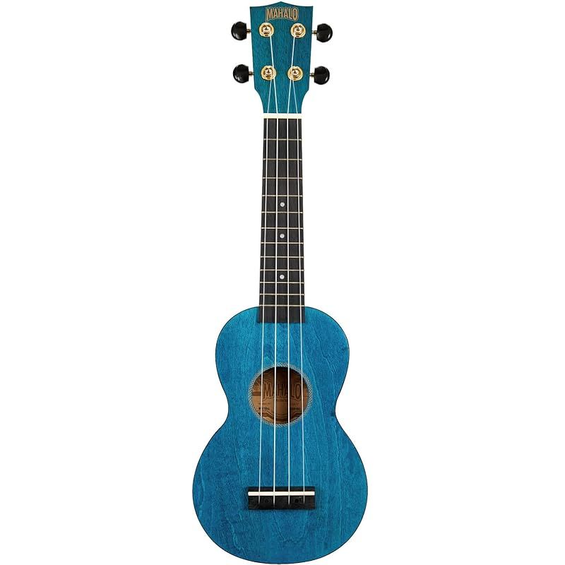 【新品】 MAHALO (マハロ) ソプラノウクレレ スリムボディ 本体重量 約280g ブルー MS1 TBL 1