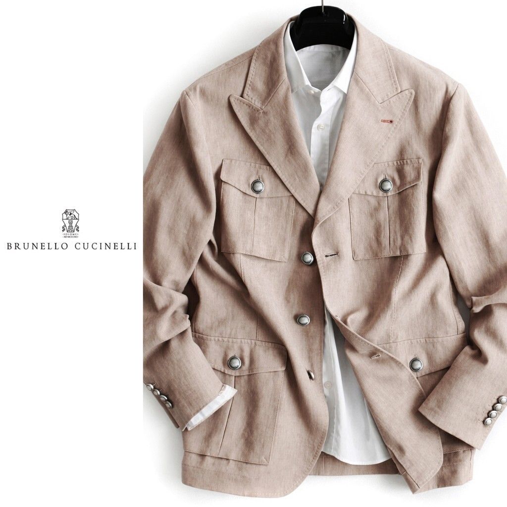 dt483○M○BRUNELLO CUCINELLIブルネロクチネリ○淡艶の麻○上質