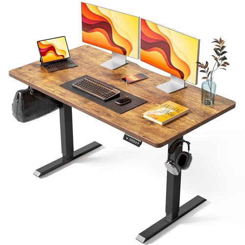 FEZIBO 昇降デスク 電動 昇降式デスク 幅120cm オフィスワークテーブル
