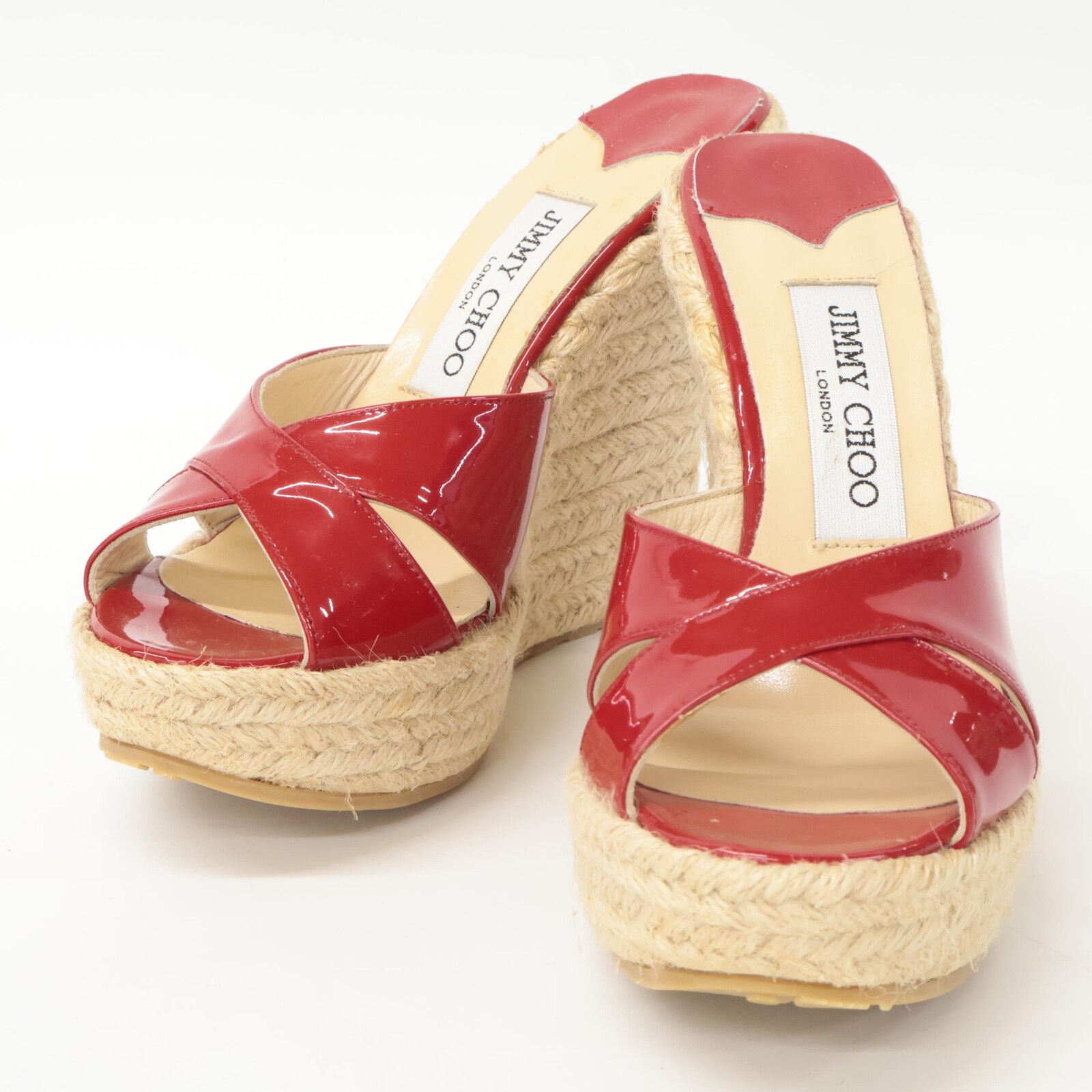JIMMY CHOO ジミーチュウ 【新品同様】パテント ウェッジソール JIMMY CHOO ジミーチュウ 【新品同様】パテント ウェッジソール
