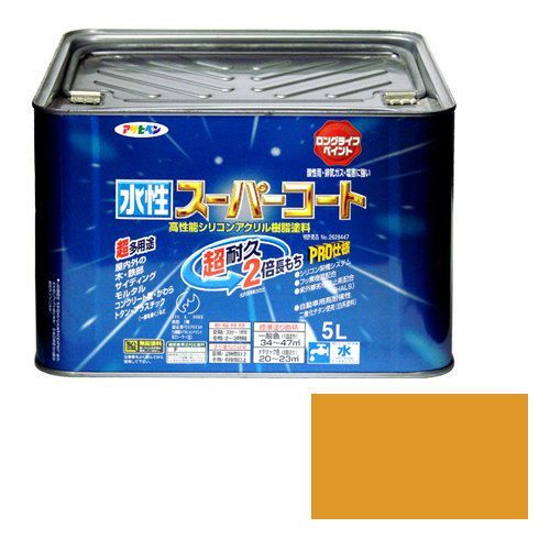 アサヒペン水性スーパーコート５Ｌシトラスイエロー