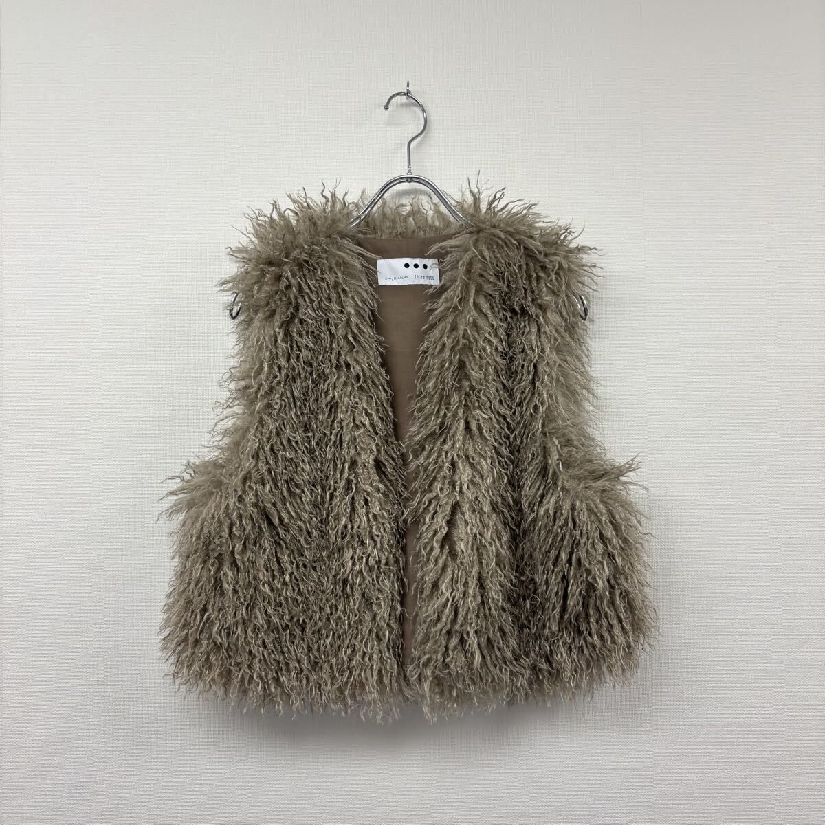 良品 three dots スリードッツ wavy fur short gilet ウェイビー