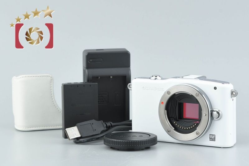 中古】OLYMPUS オリンパス PEN mini E-PM1 ホワイト ミラーレス一眼