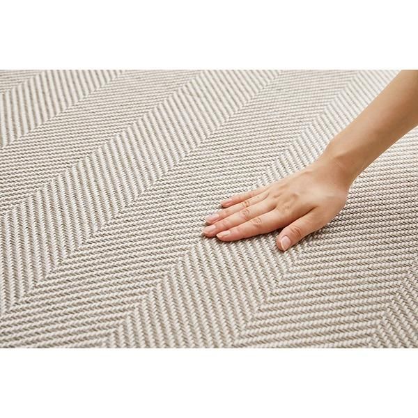 ラグマット 絨毯 約190×240cm グレー 洗える ヘリンボンラグ 滑り止め付 ホットカーペット 床暖房可 オールシーズン リビング カーペット 夏用 190 240の通販