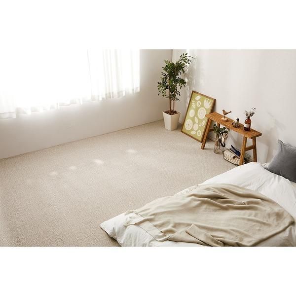 ラグマット絨毯江戸間3畳約176×261cm ブラウン 日本製 ウール100％ ラグマット絨毯江戸間3畳約176×261cm ブラウン 日本製 ウール100
