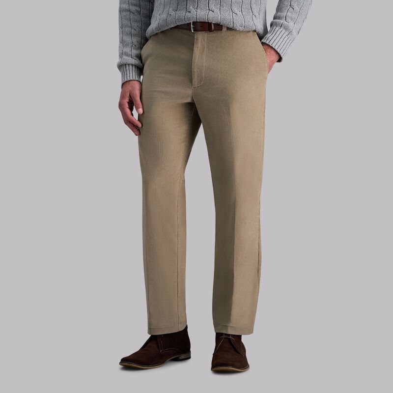 ハガー メンズ ボトムス カジュアルパンツ コーデュロイ Mens Haggar ClassicFit Stretch Expandable Waistband Corduroy Pants Brown ブラウン