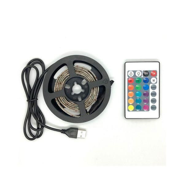 〔5個セット〕 日本トラストテクノロジー USBテープLED 1m RGB TPLED1M-RGBRX5