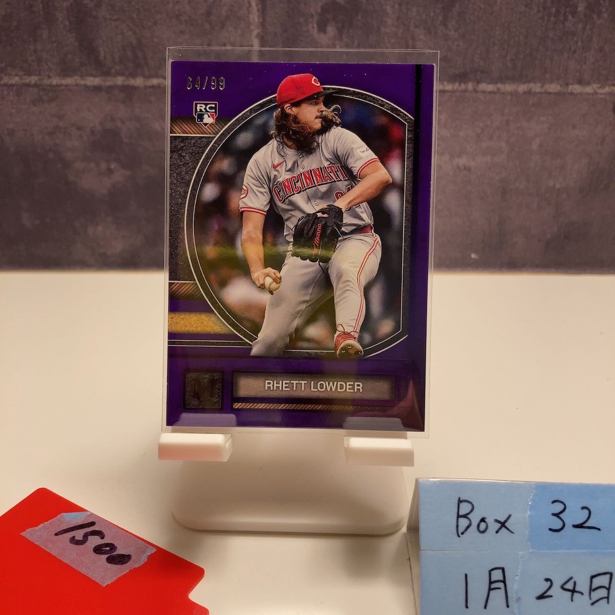 2025 Topps Rhett Lowder 64/99 Cincinnati Reds Purple parallel RC