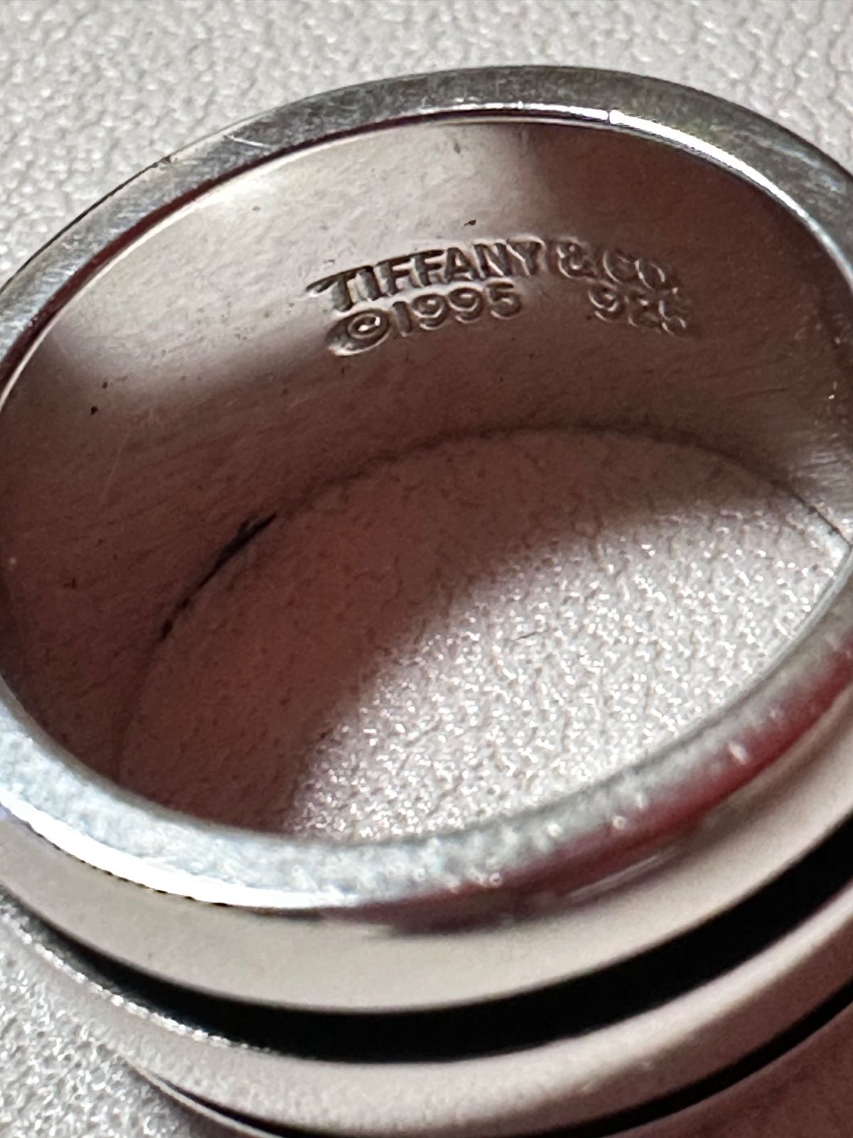 ティファニー ダブルライン グルーブドリング リング 指輪 sv925 8号