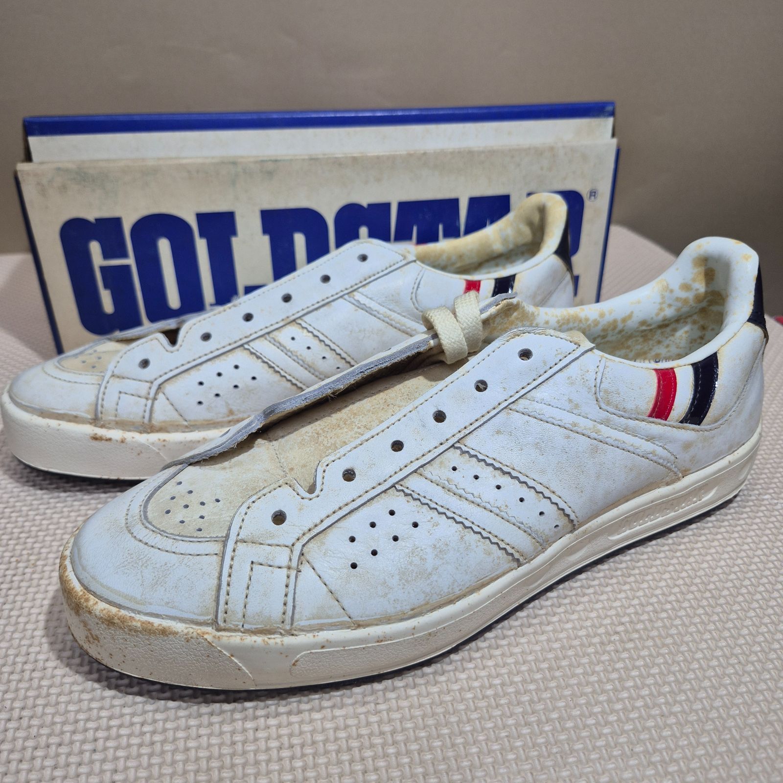 懐かしのC級！】【80s超希少デッドストック】GOLD STAR テニスシューズ 