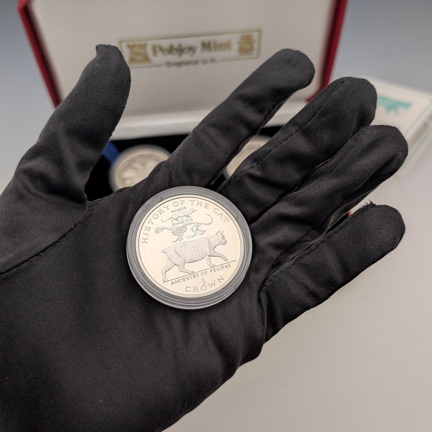 英国マン島 クラウン銀貨 猫の​歴史シリーズ：4枚セット PobjoyMint 