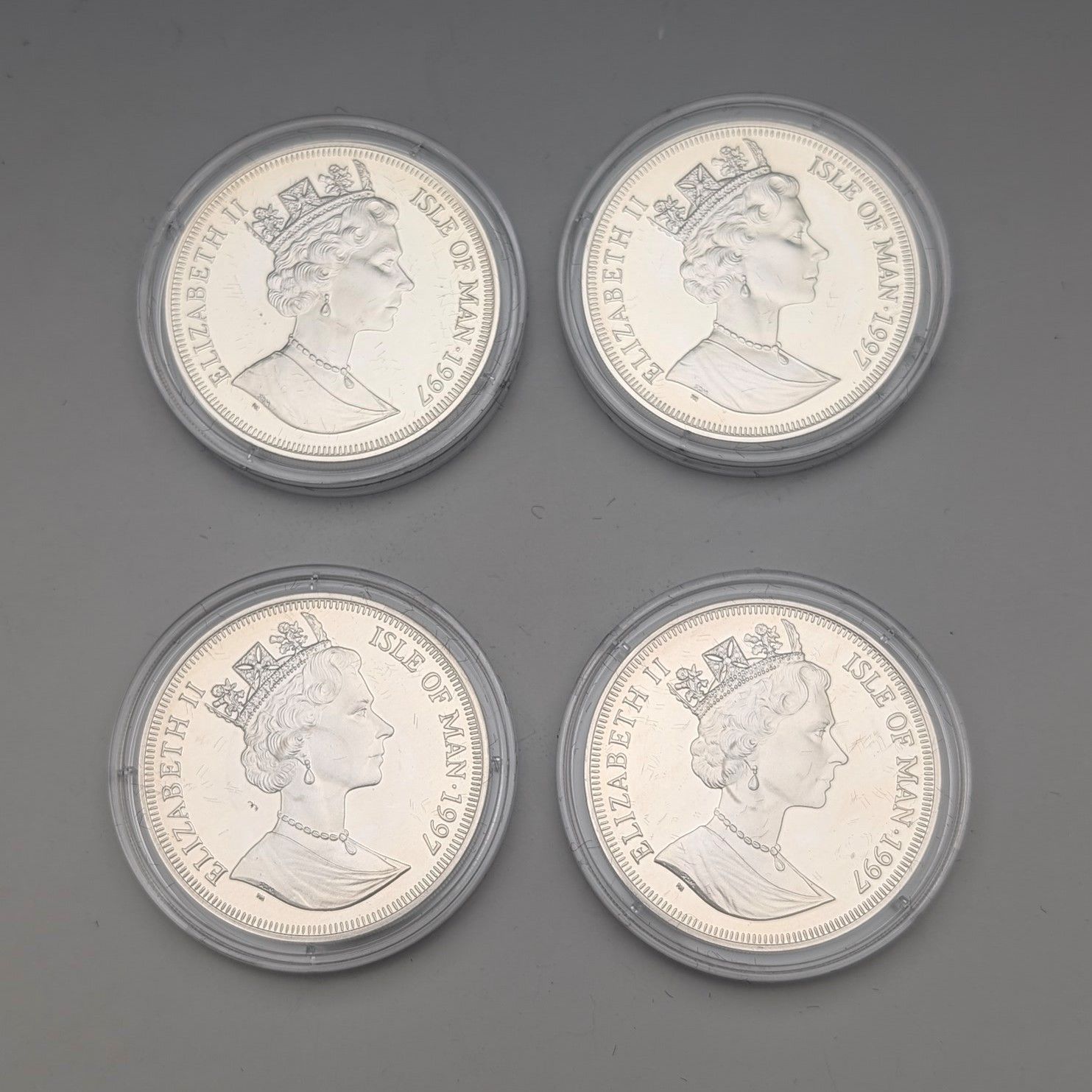 英国マン島 クラウン銀貨 猫の​歴史シリーズ：4枚セット PobjoyMint