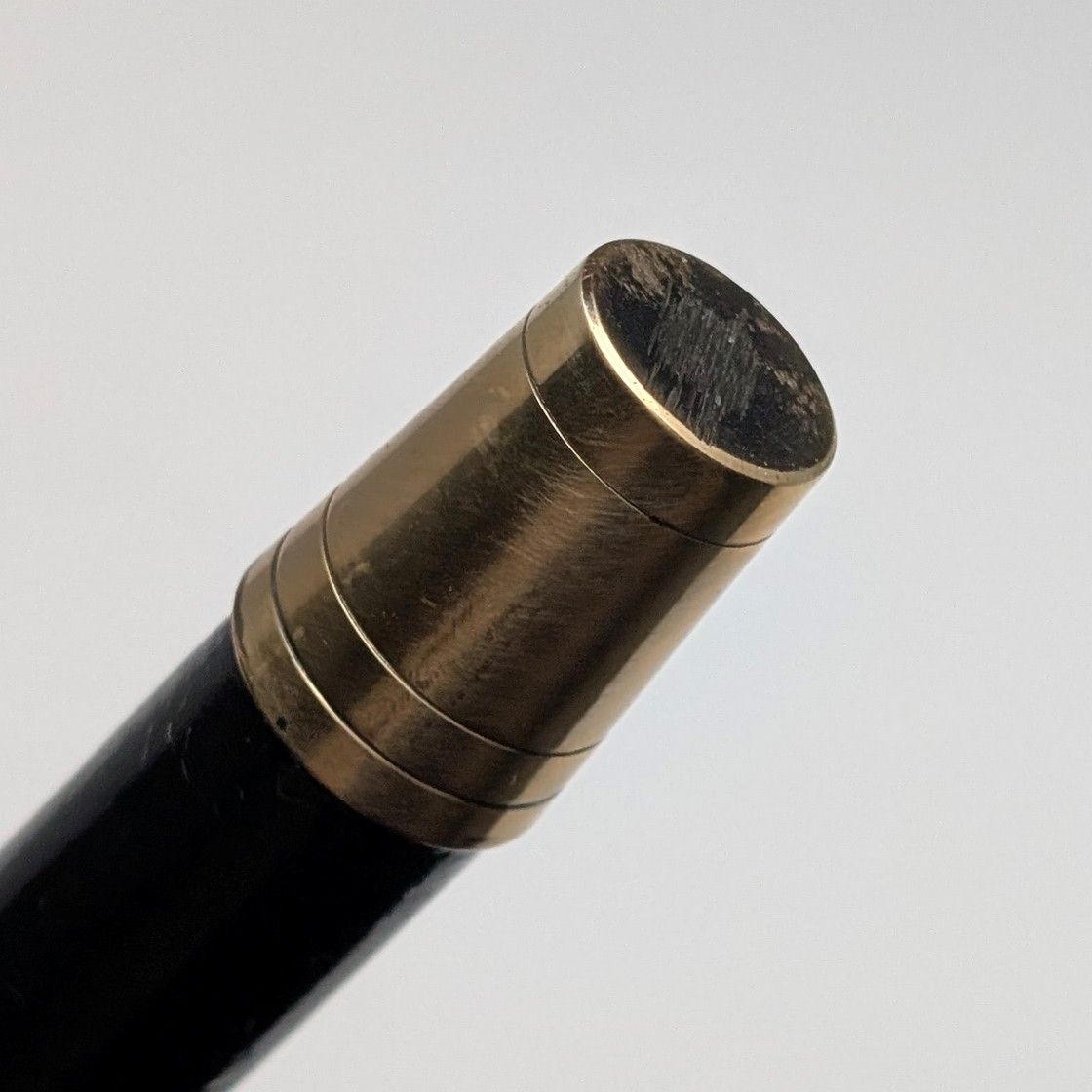 1899年 英国アンティーク 純銀装飾 L字ホーンハンドル ステッキ 杖