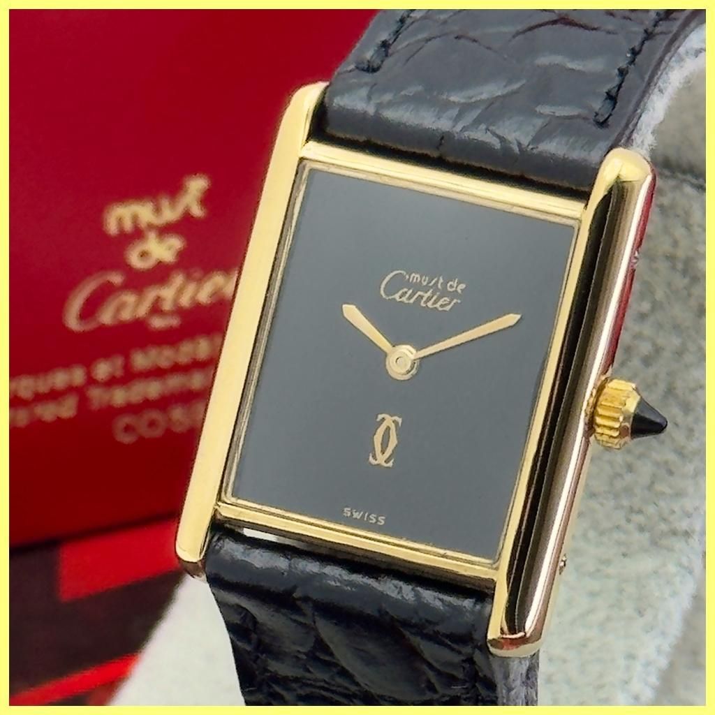 外装磨き済み カルティエ プレマストタンクLM 手巻 腕時計 稼働品 A82