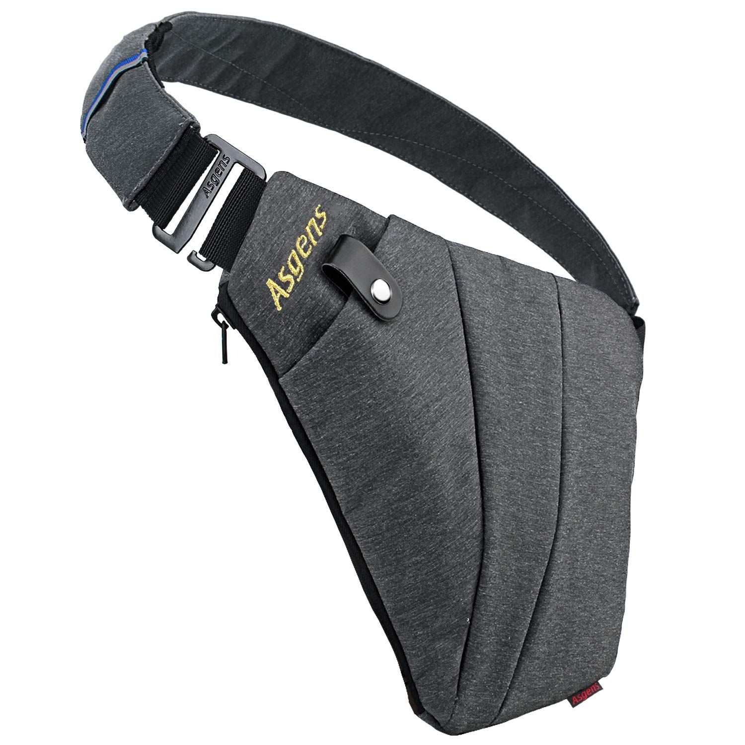 [Asgens] Rimix Multipurpose Anti-Thief Hidden Security Bag Underarm Shoulder Armpit Messenger Bag Sports Leisure Chest Bag Portable Backpack for Phone Money Passport Tactical Bag